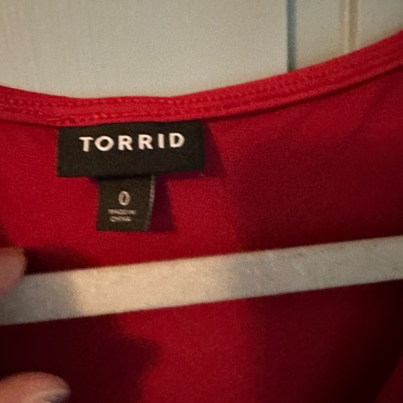 NWOT Torrid shear red blouse - Picture 3 of 3
